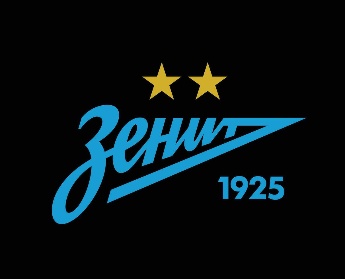 Zenit S t Petersburgo club logo símbolo Rusia liga fútbol americano resumen diseño vector ilustración con negro antecedentes