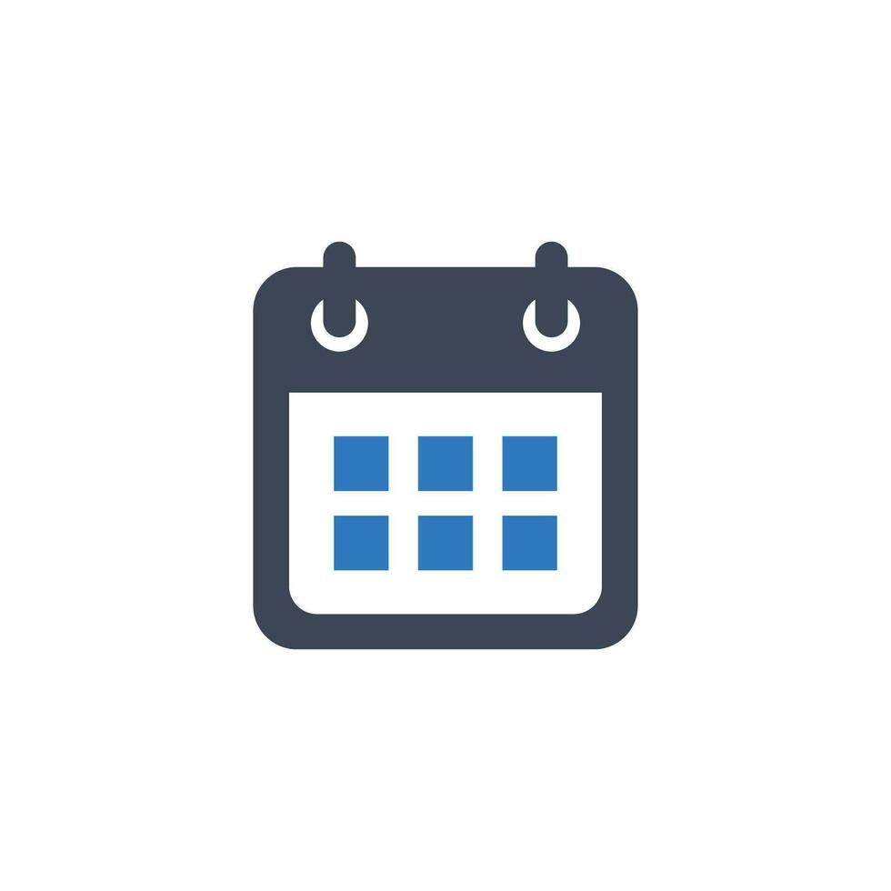 Calendar vector icon. Calendar sign and symbol. Schedule icon symbol