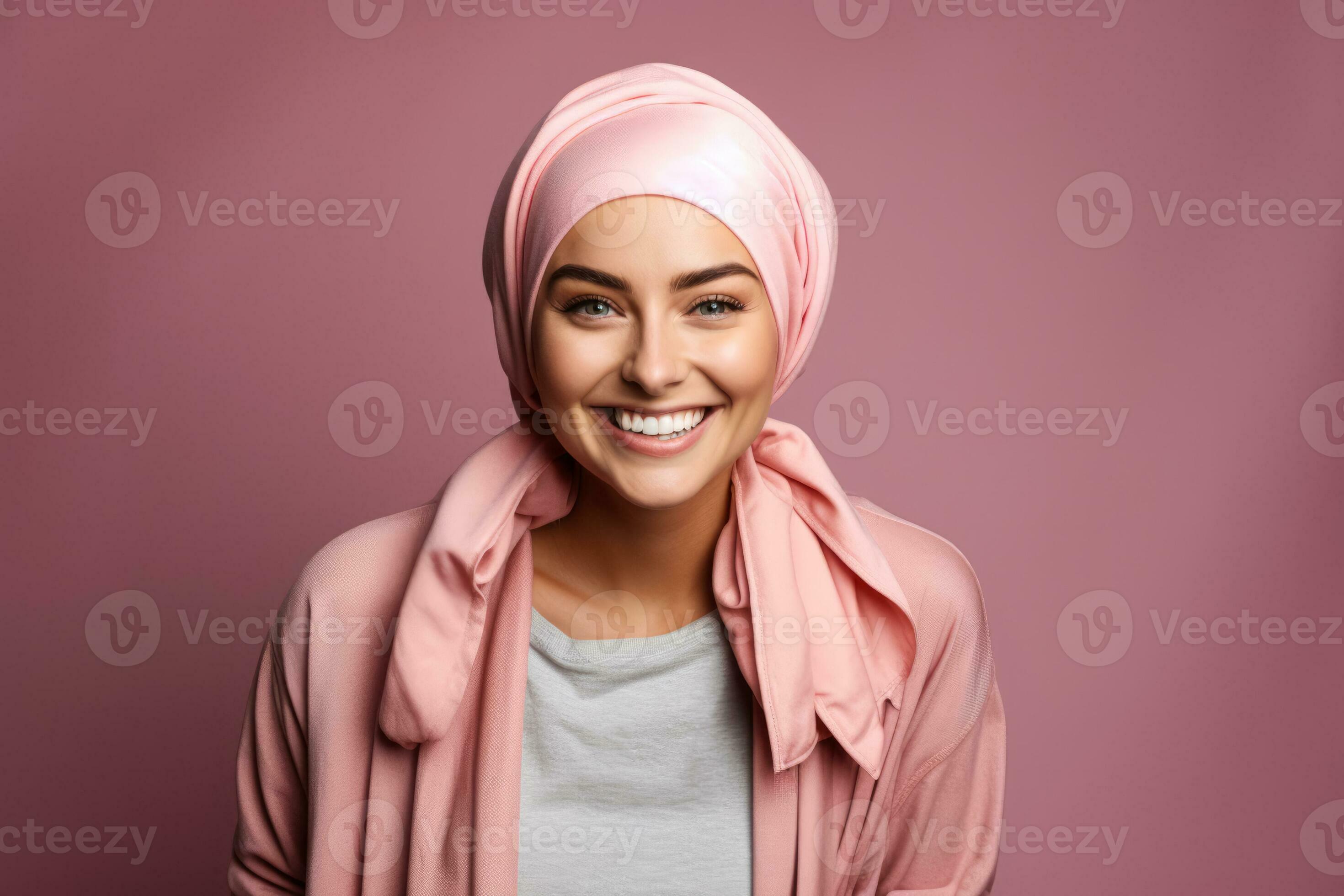 An inspiring cancer patient sharing her journey isolated on a poignant