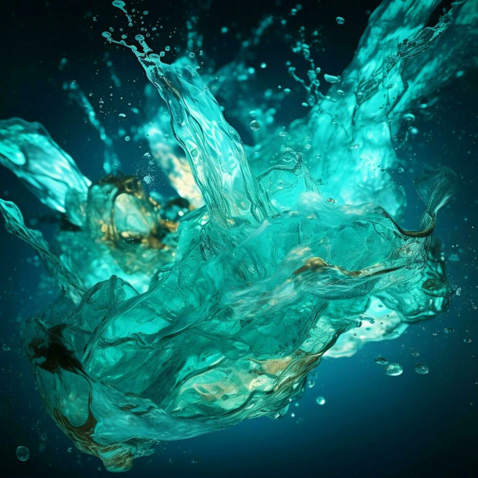 aquamarine color splash photo
