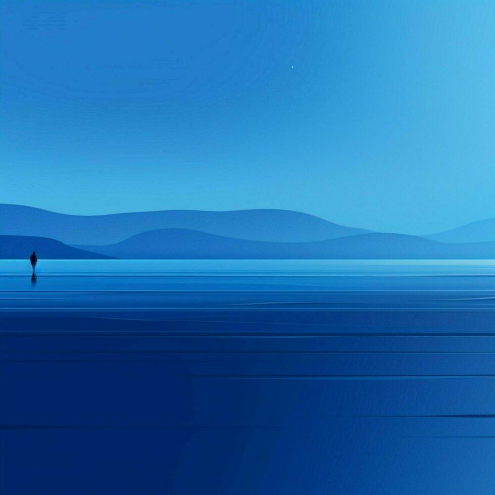 blue Minimalist wallpaper photo