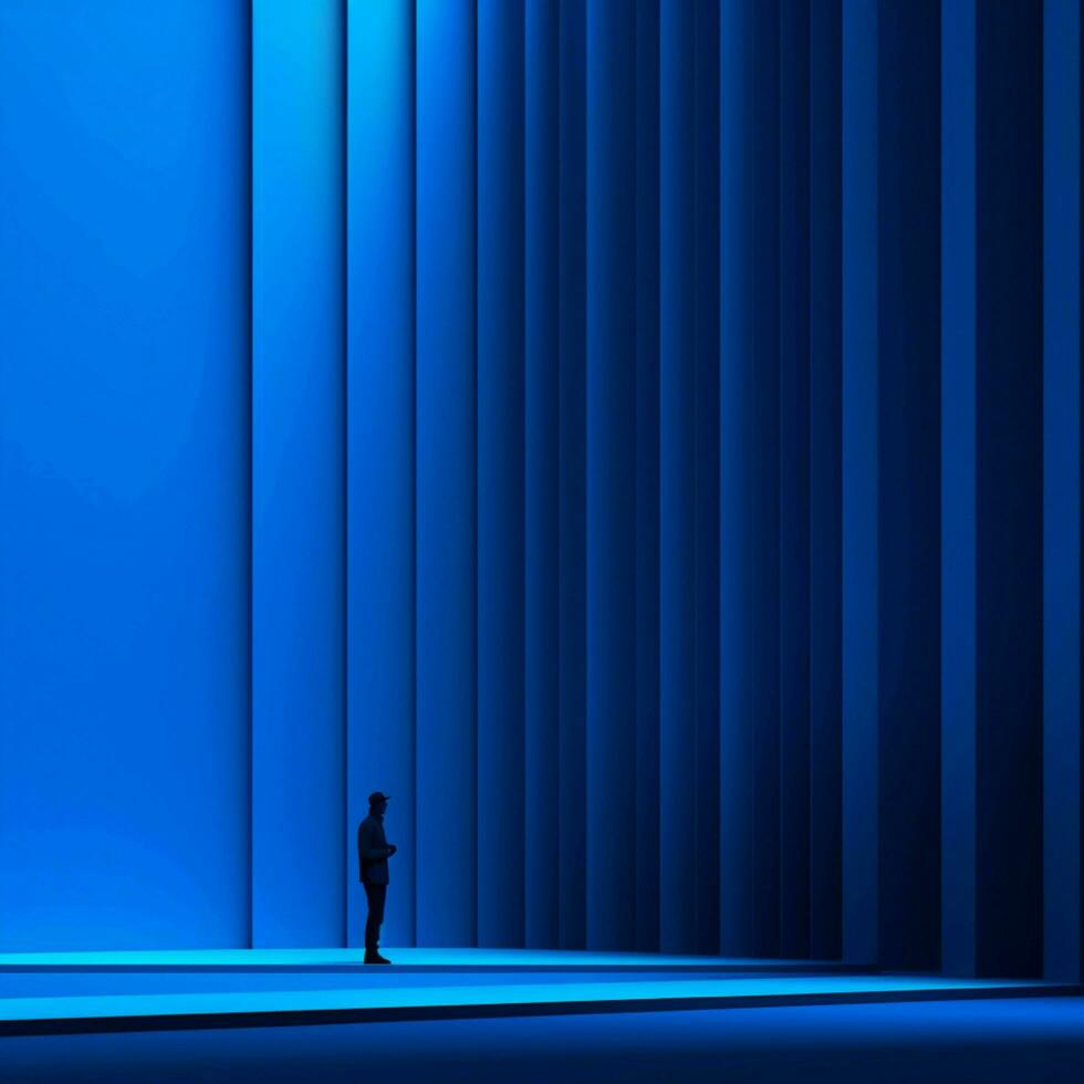 blue Minimalist wallpaper photo