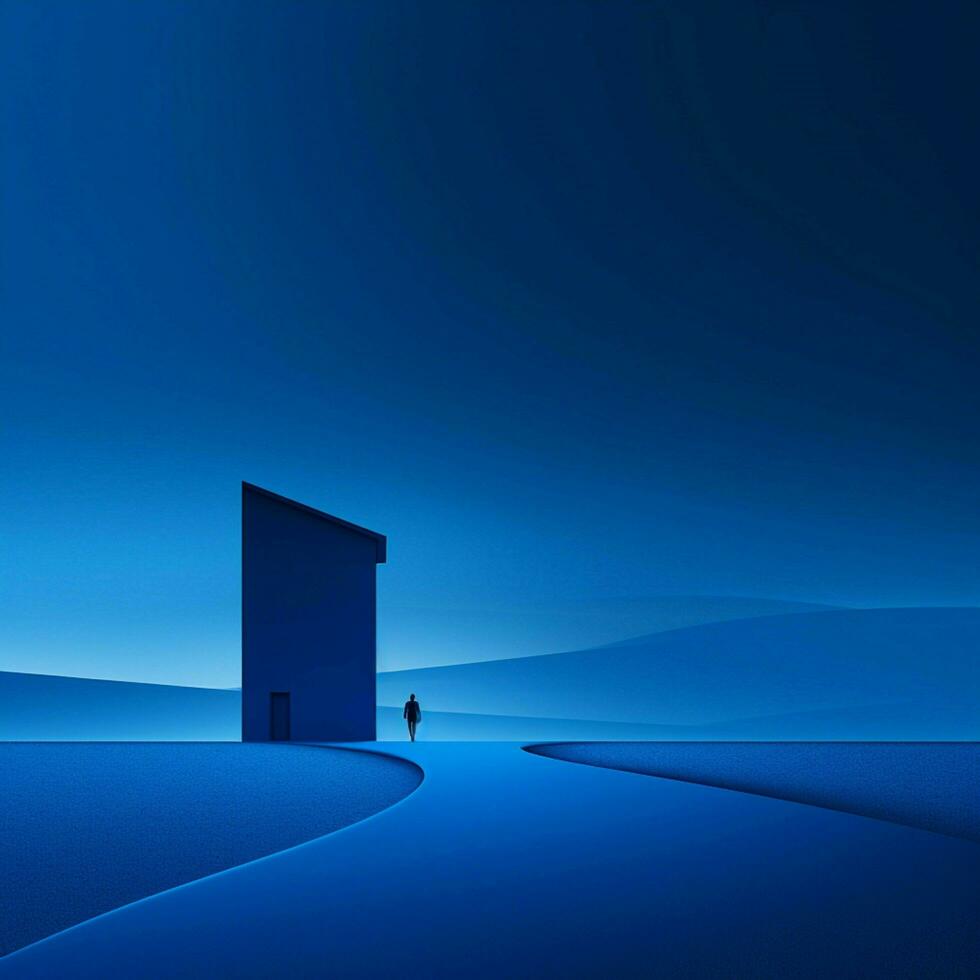 blue Minimalist wallpaper photo