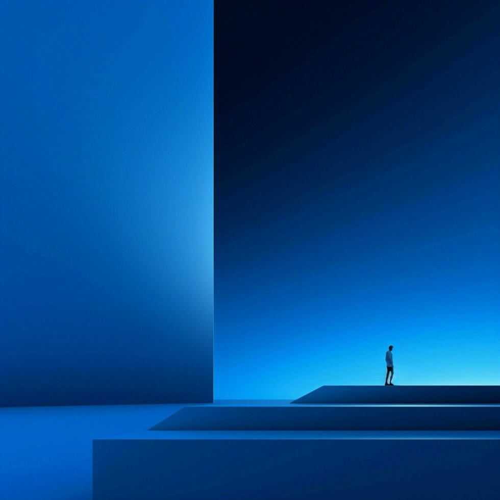 blue Minimalist wallpaper photo