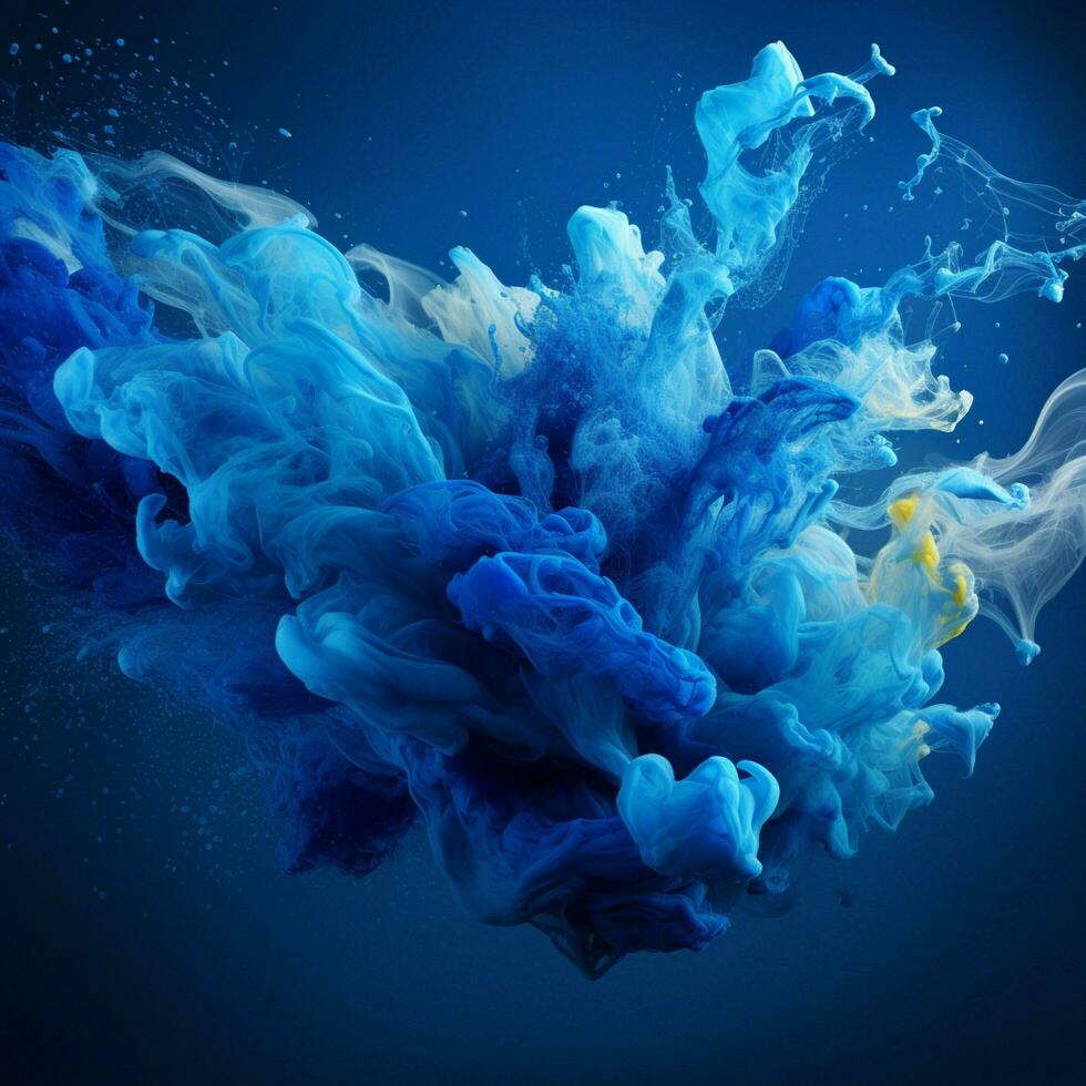 blue color splash photo