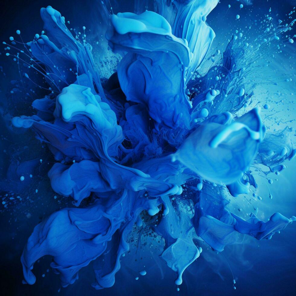 blue color splash photo