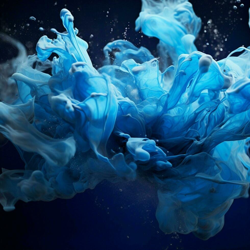 blue color splash photo