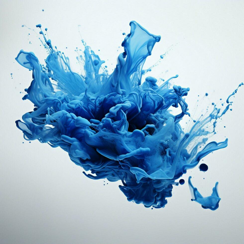 blue color splash photo