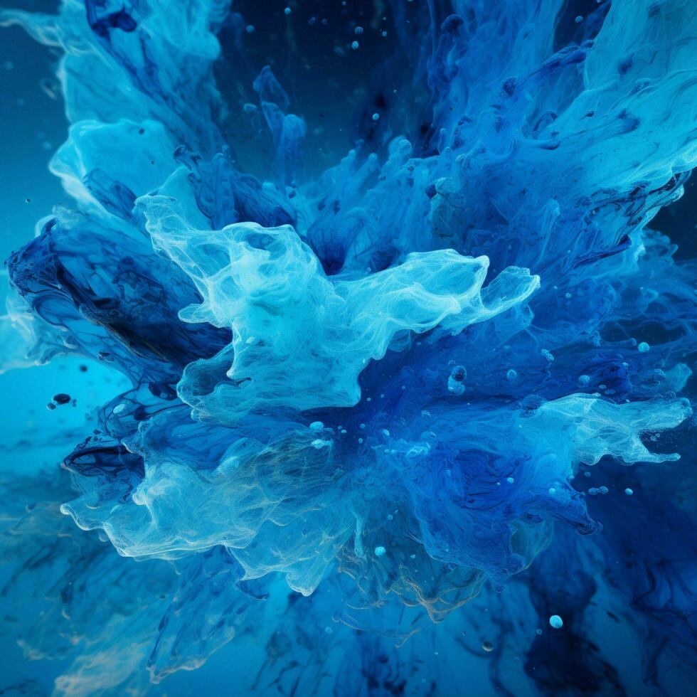 blue color splash photo