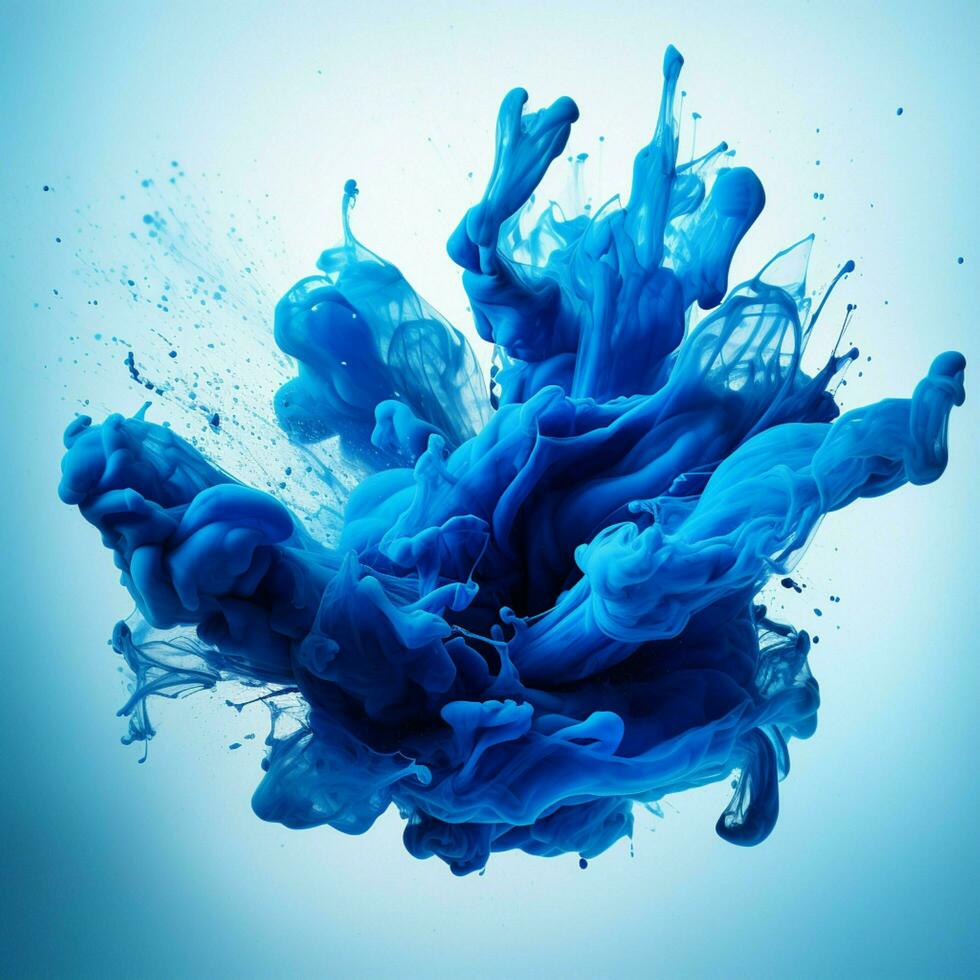 blue color splash photo