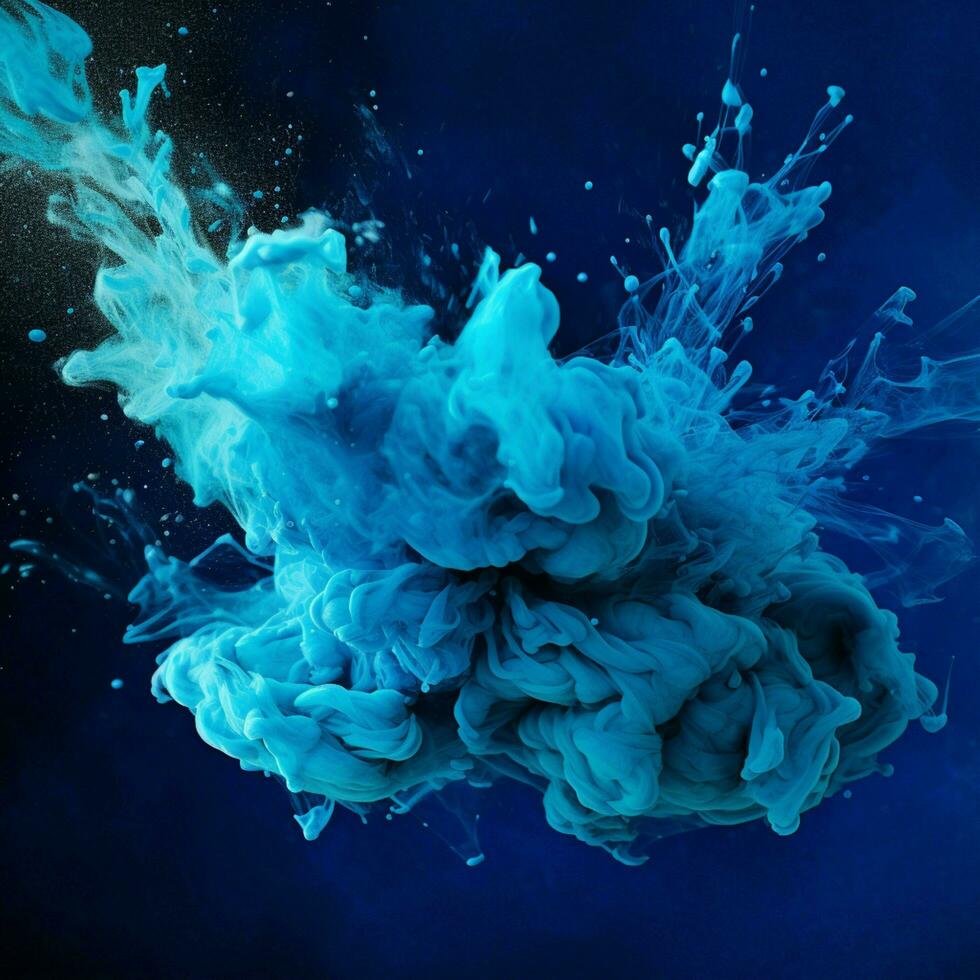 blue color splash photo