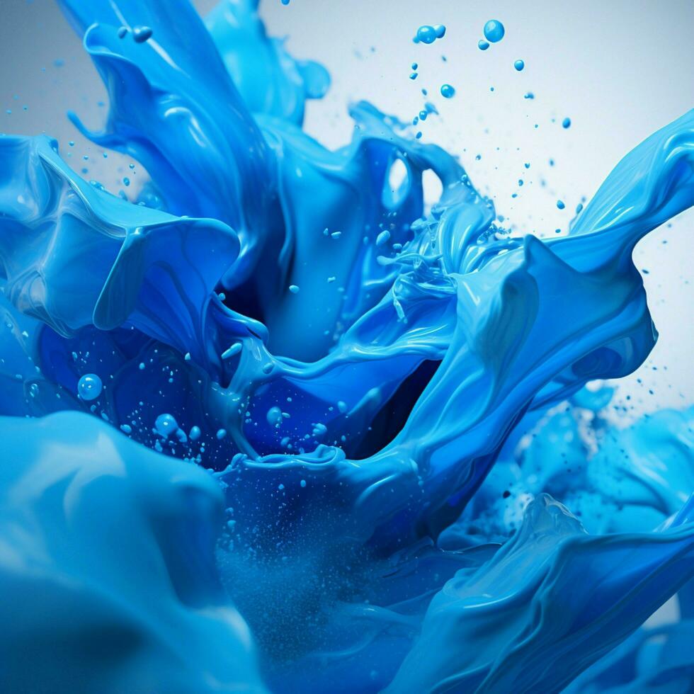 blue color splash photo