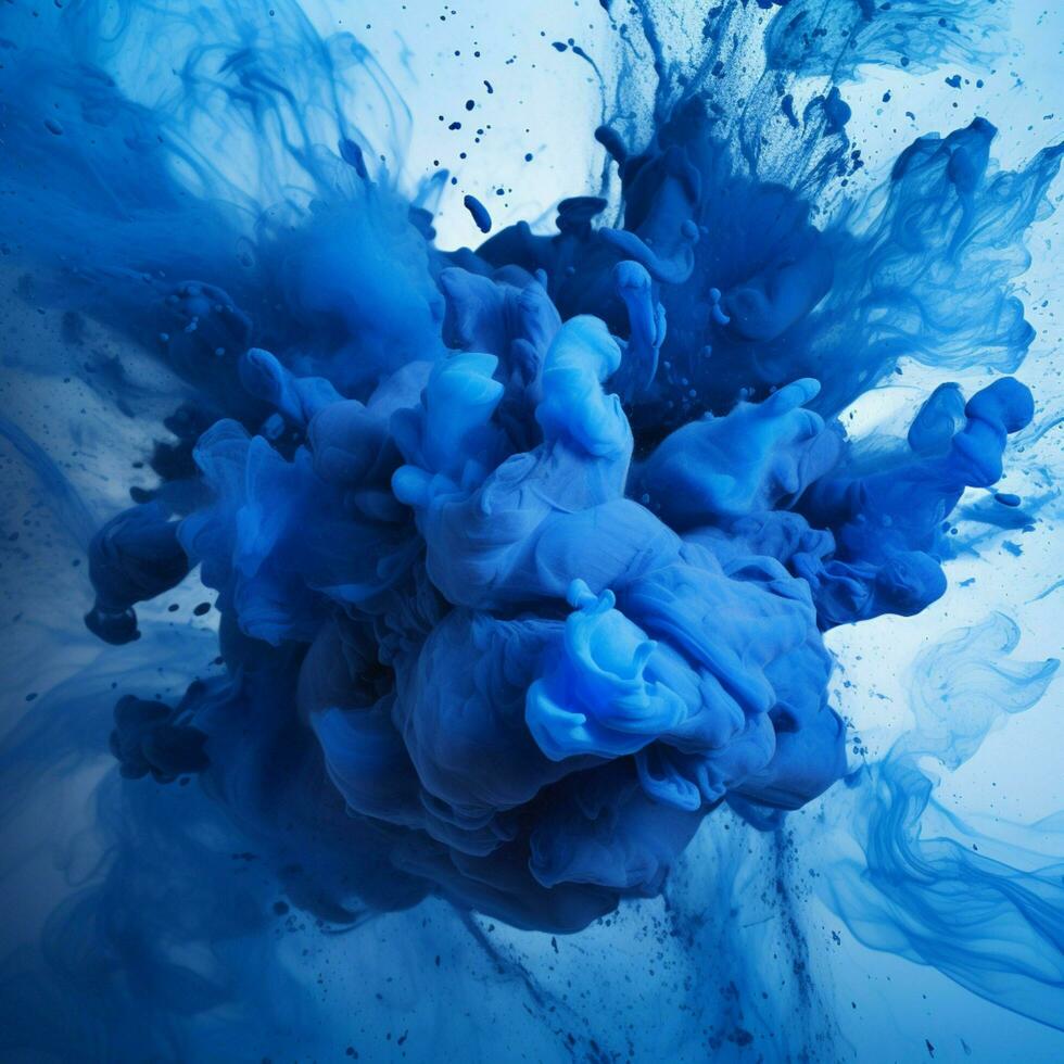 blue color splash photo