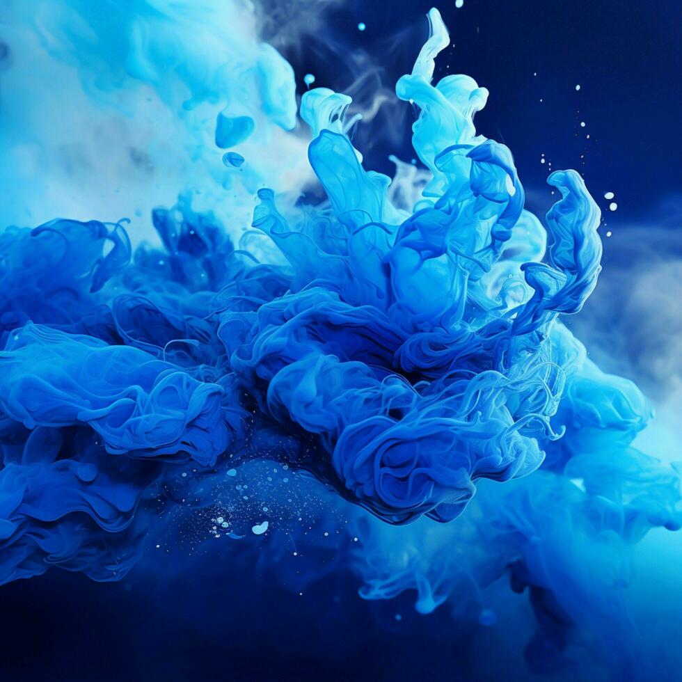blue color splash photo
