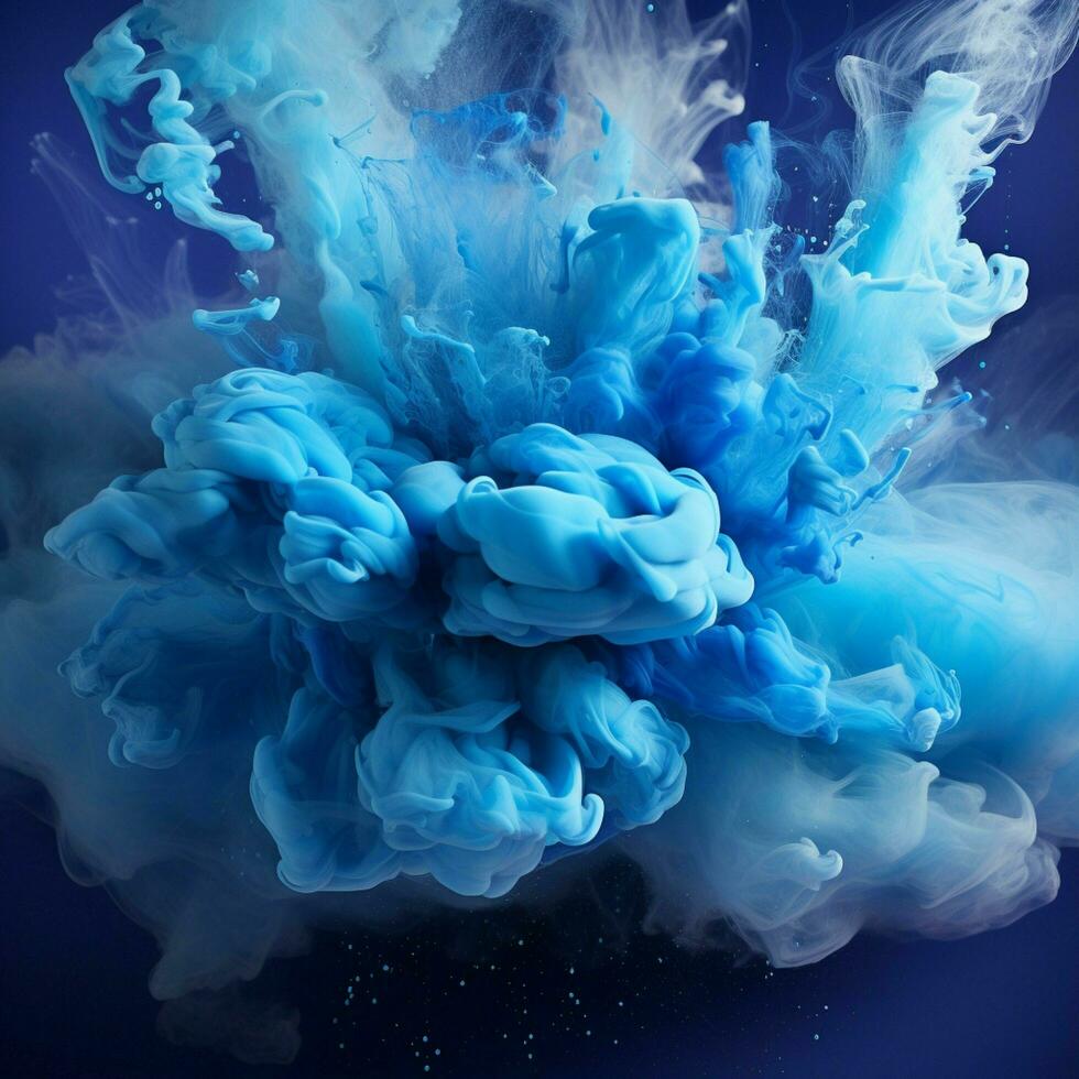 blue color splash photo