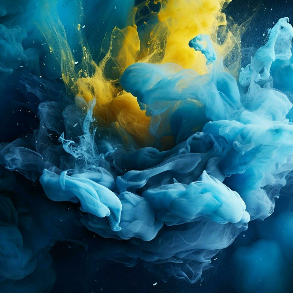 blue color splash photo
