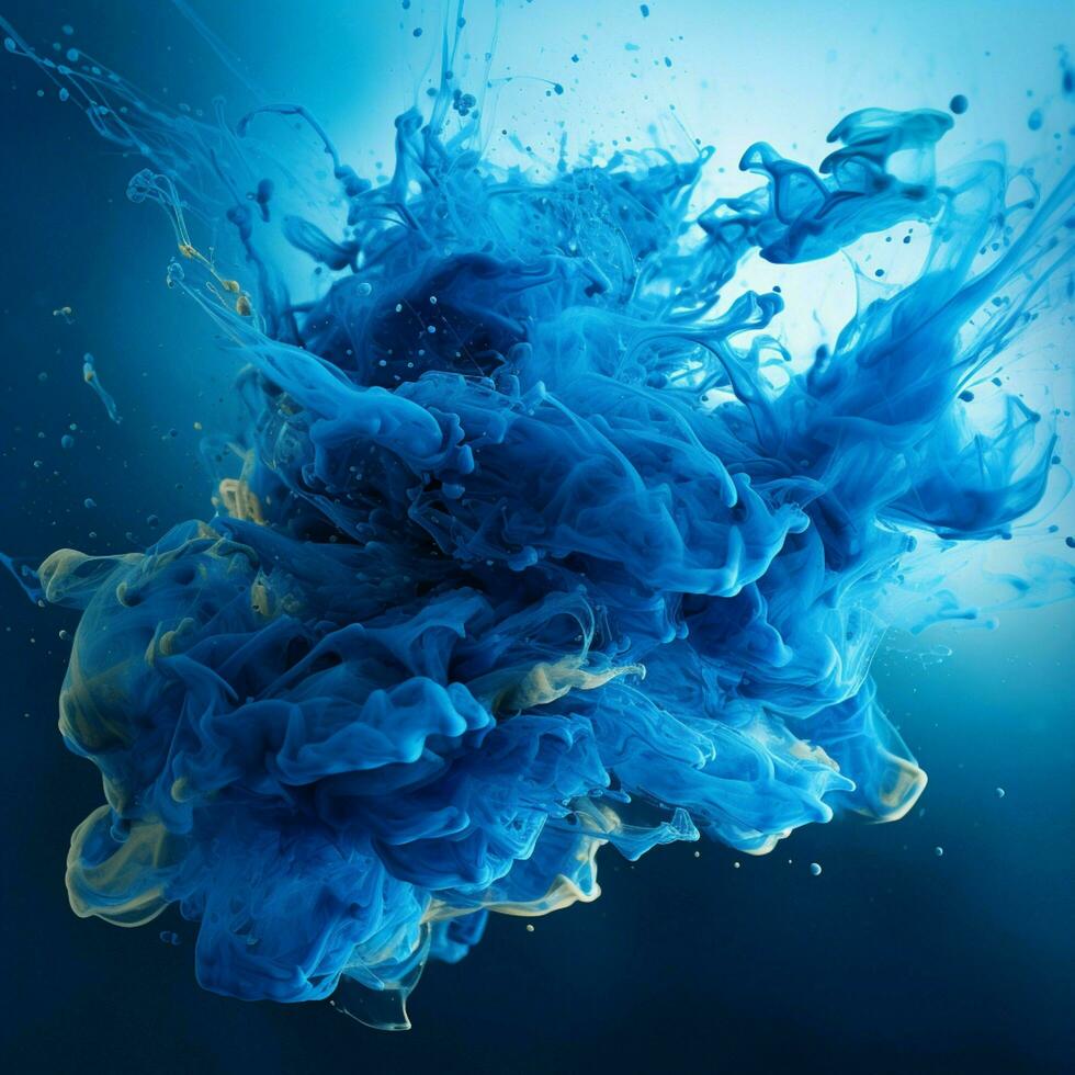 blue color splash photo