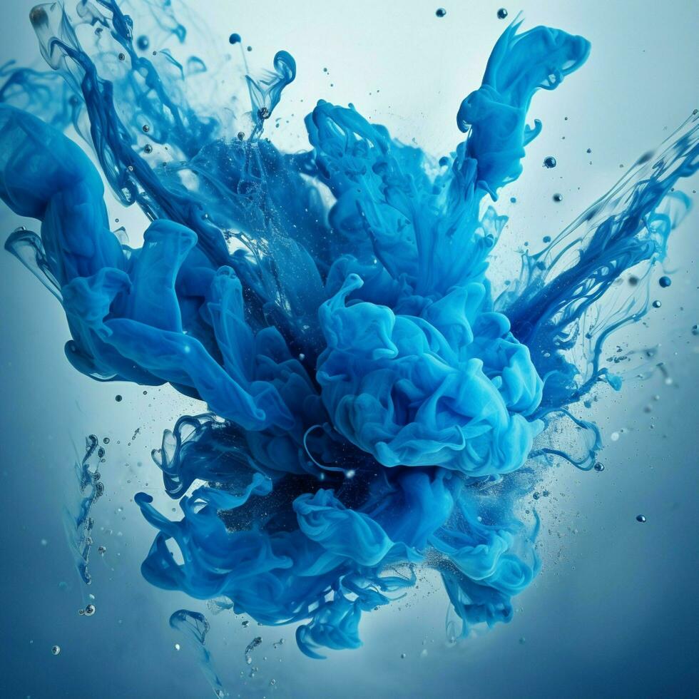 blue color splash photo