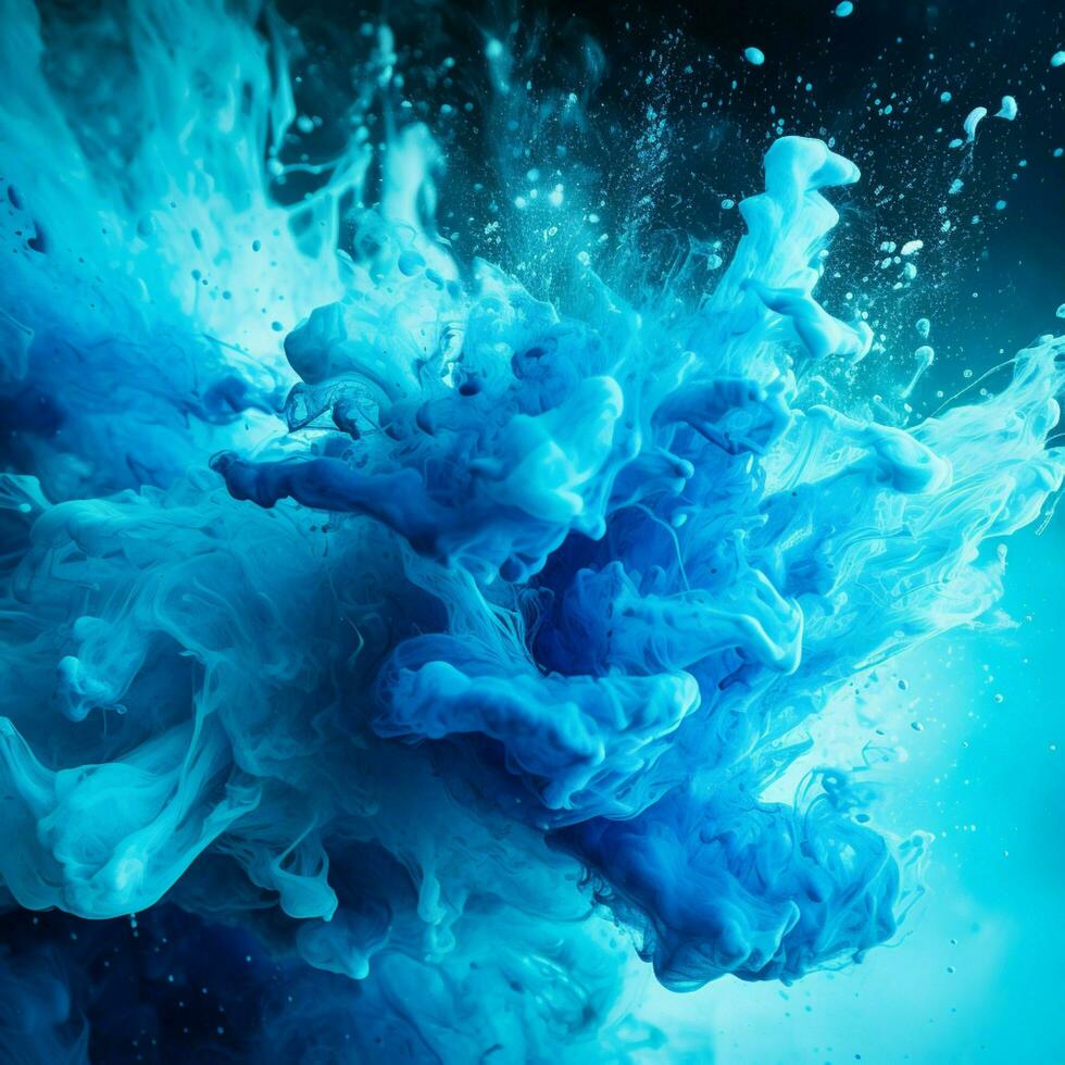 blue color splash photo