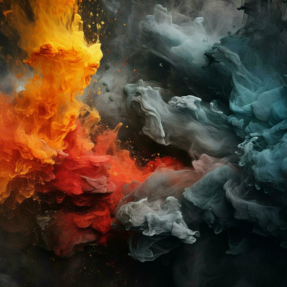 charcoal color splash photo