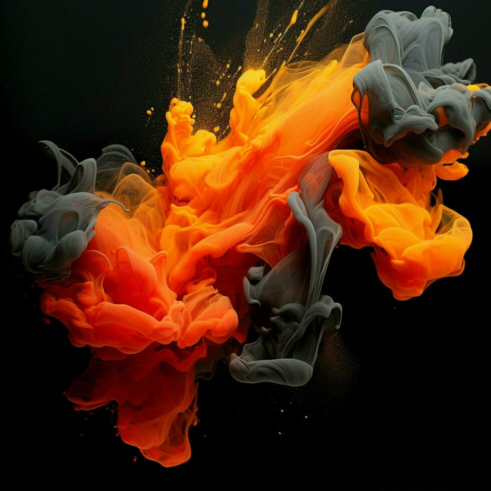charcoal color splash photo