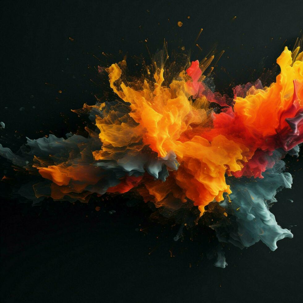 charcoal color splash photo