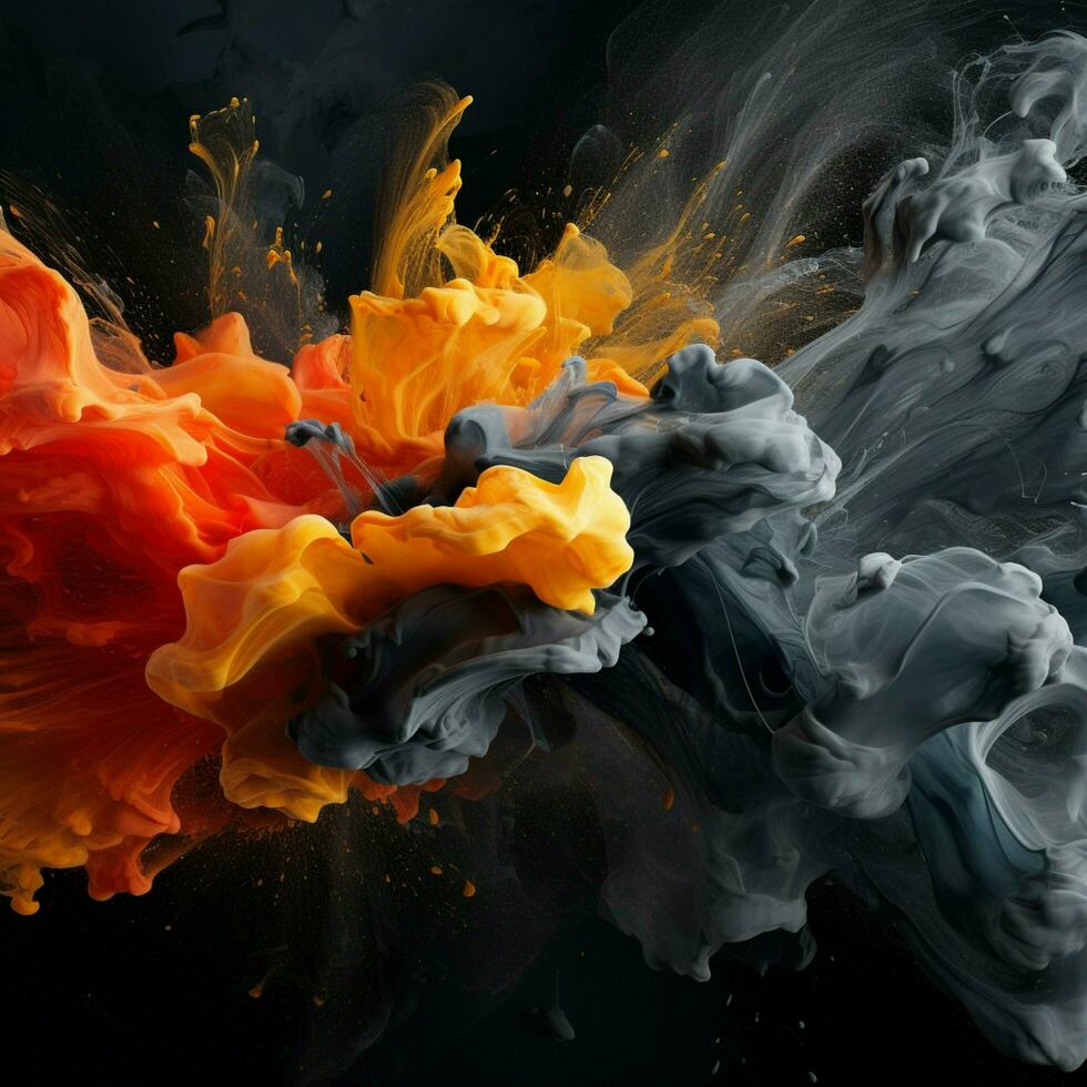 charcoal color splash photo