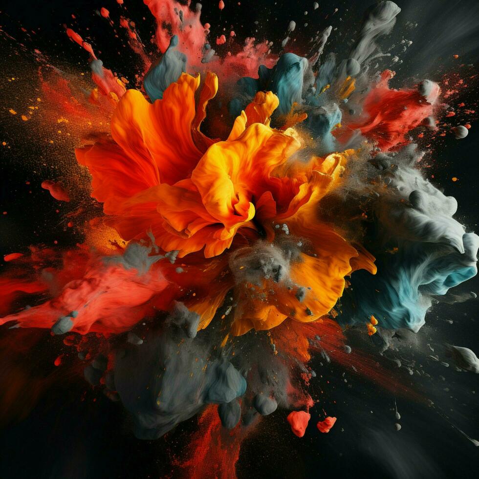 charcoal color splash photo