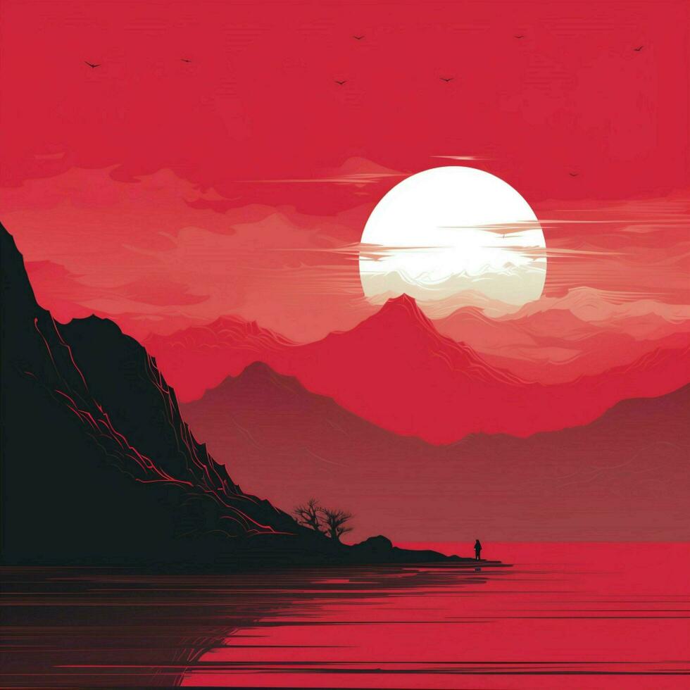 crimson Minimalist wallpaper photo