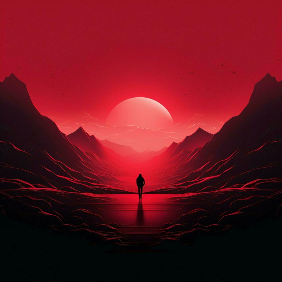 crimson Minimalist wallpaper photo