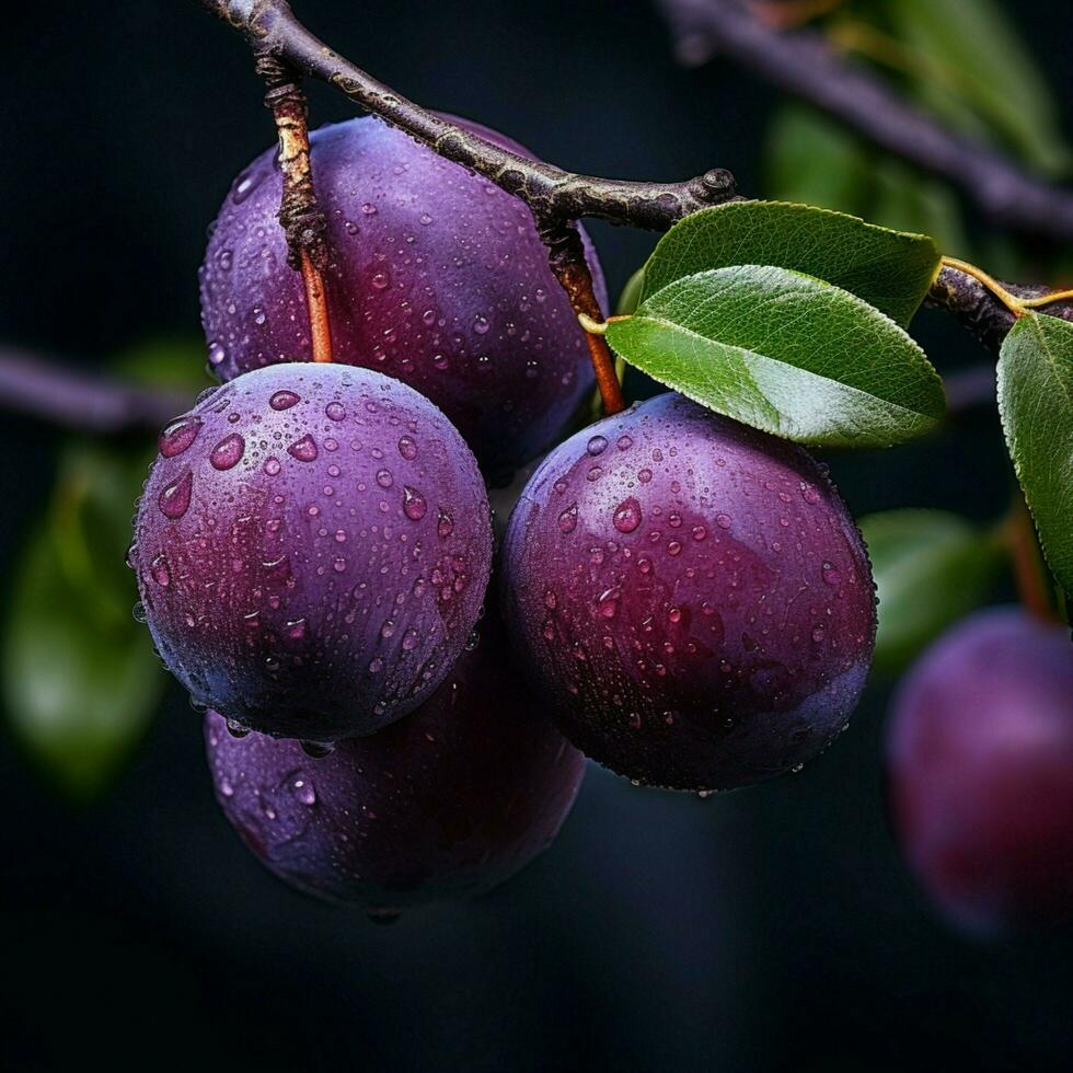 Plum color splash photo