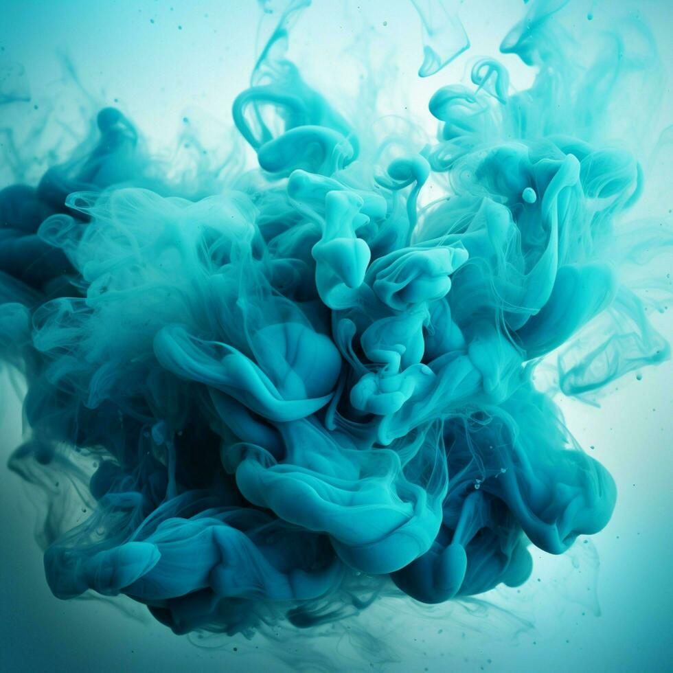 cyan color splash photo