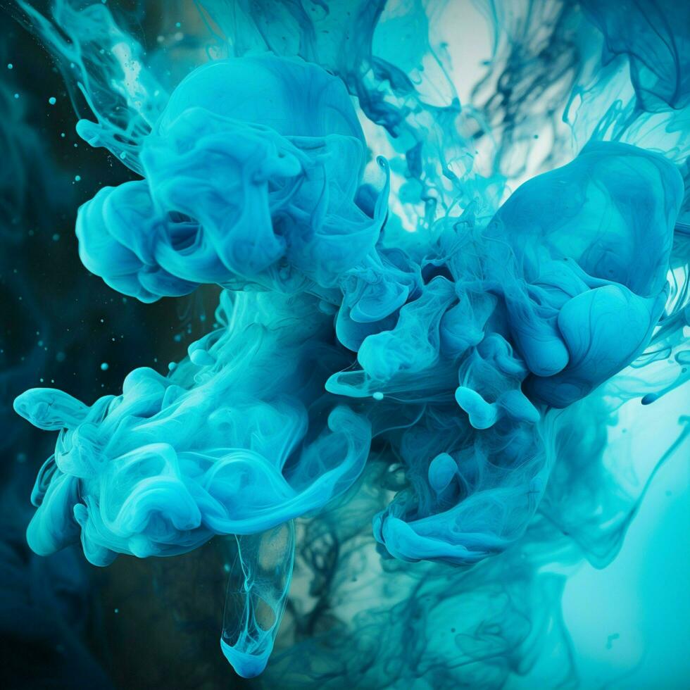 cyan color splash photo