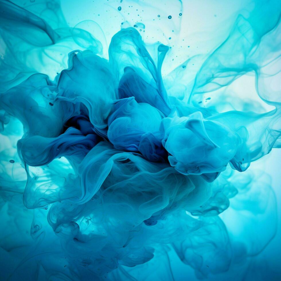 cyan color splash photo
