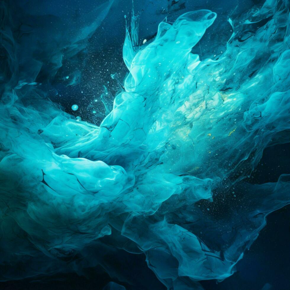 cyan color splash photo