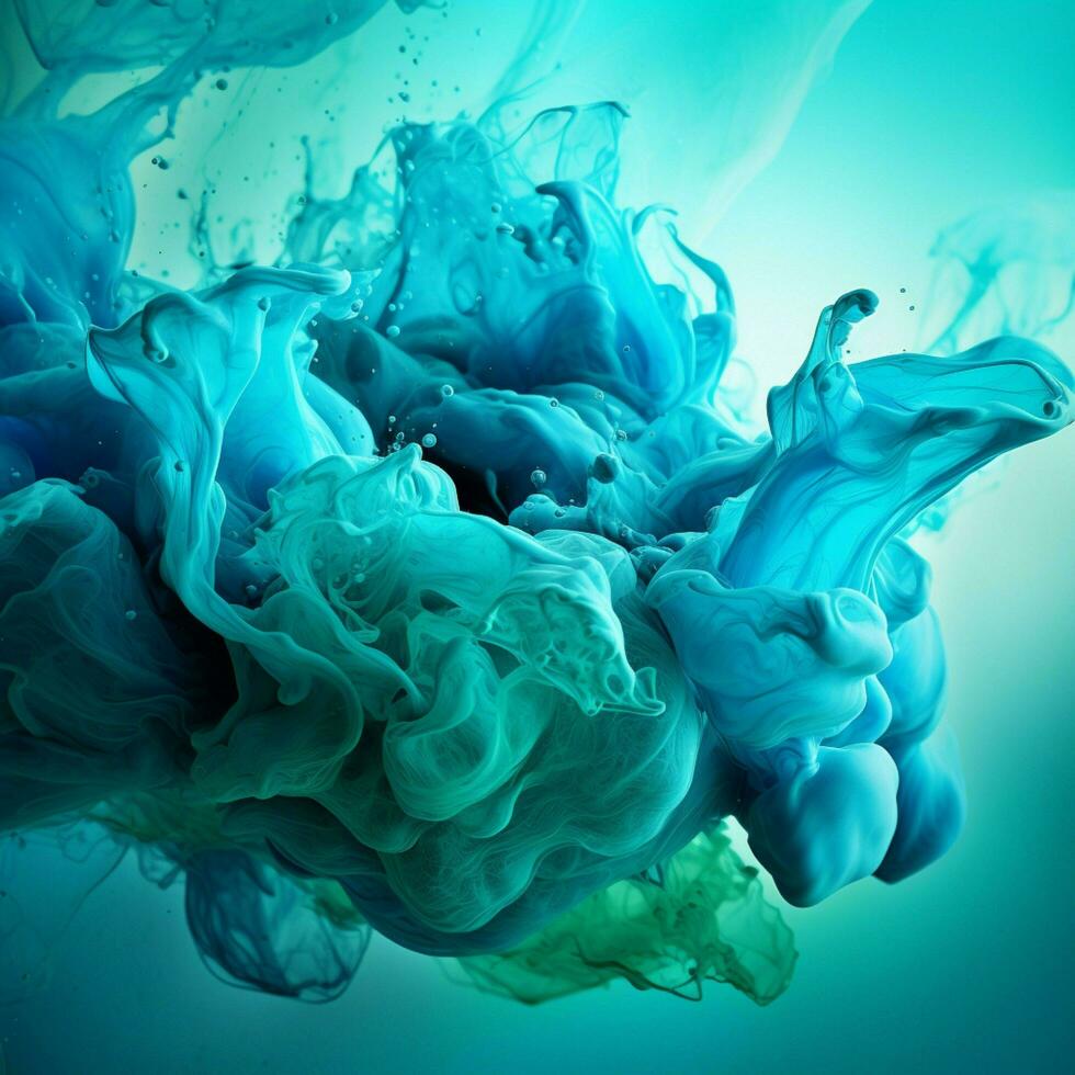cyan color splash photo