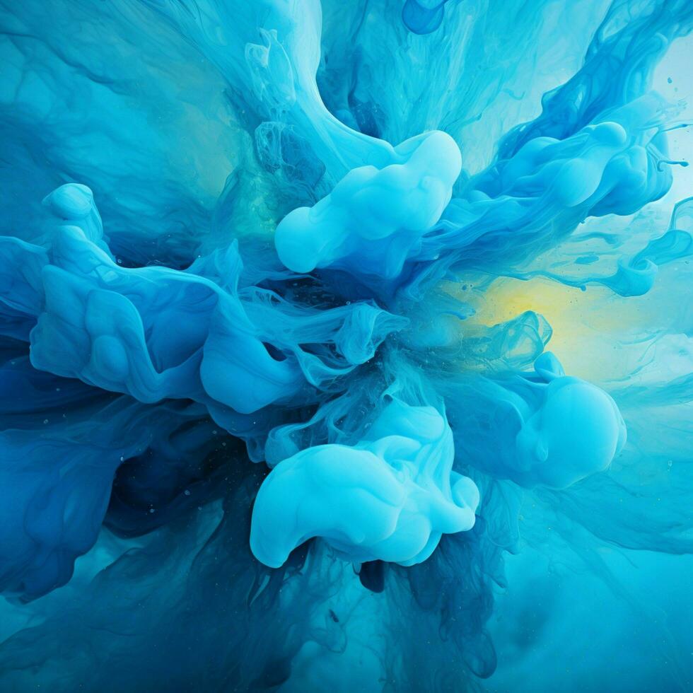 cyan color splash photo