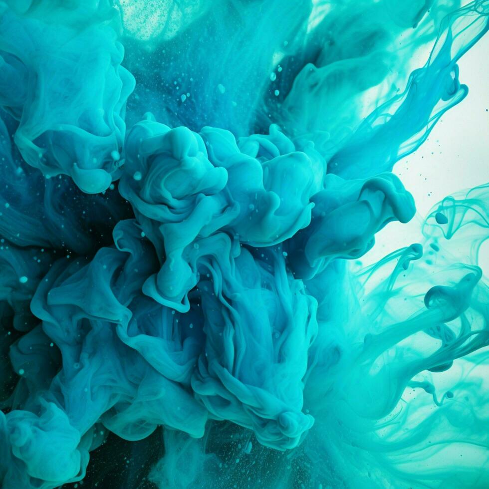 cyan color splash photo
