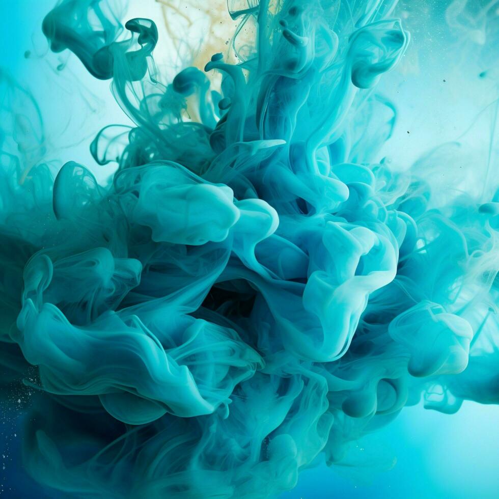 cyan color splash photo