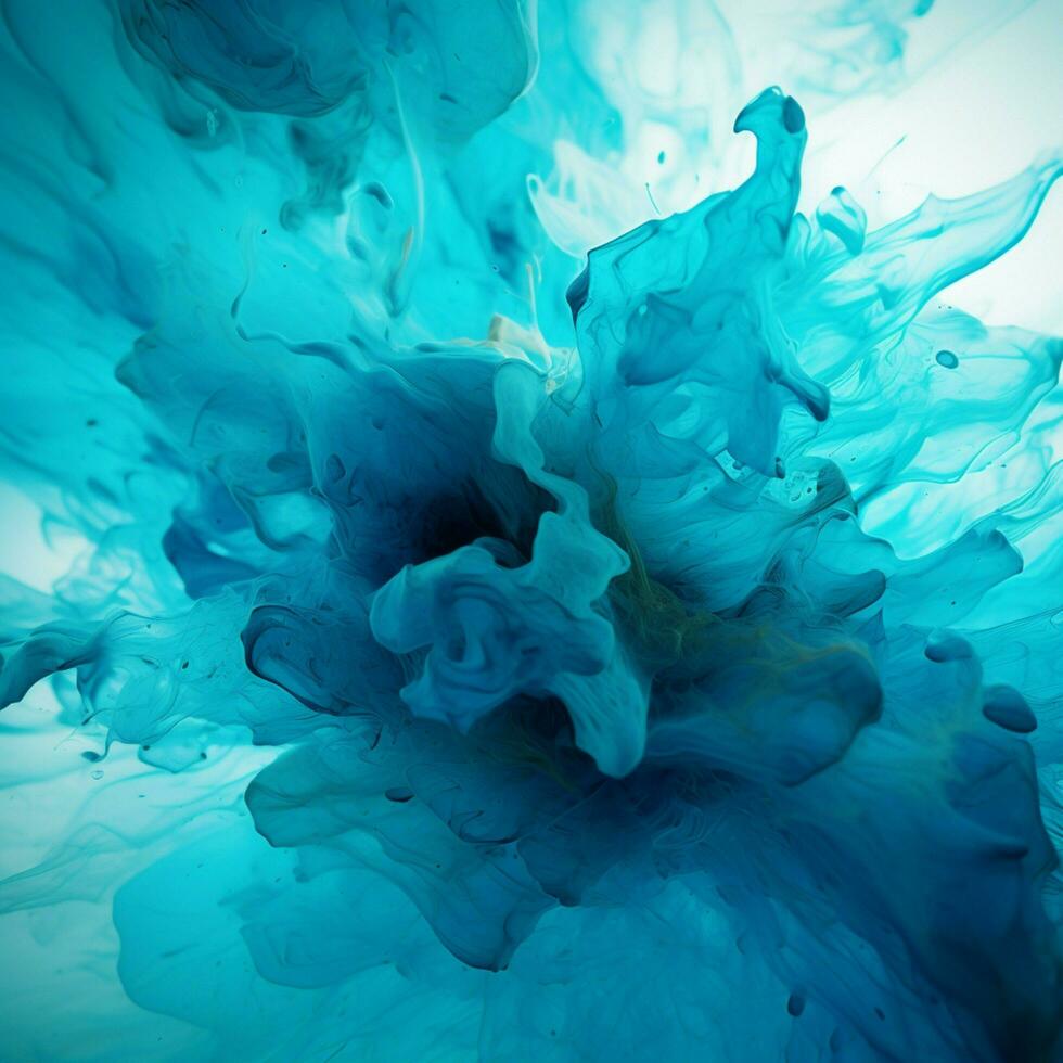 cyan color splash photo