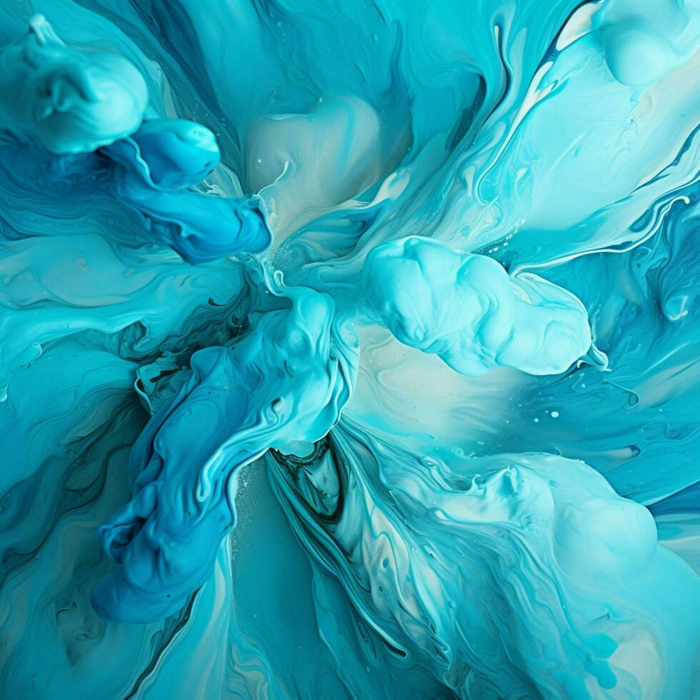 cyan color splash photo