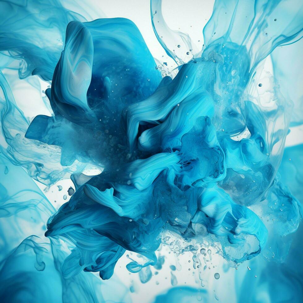 cyan color splash photo