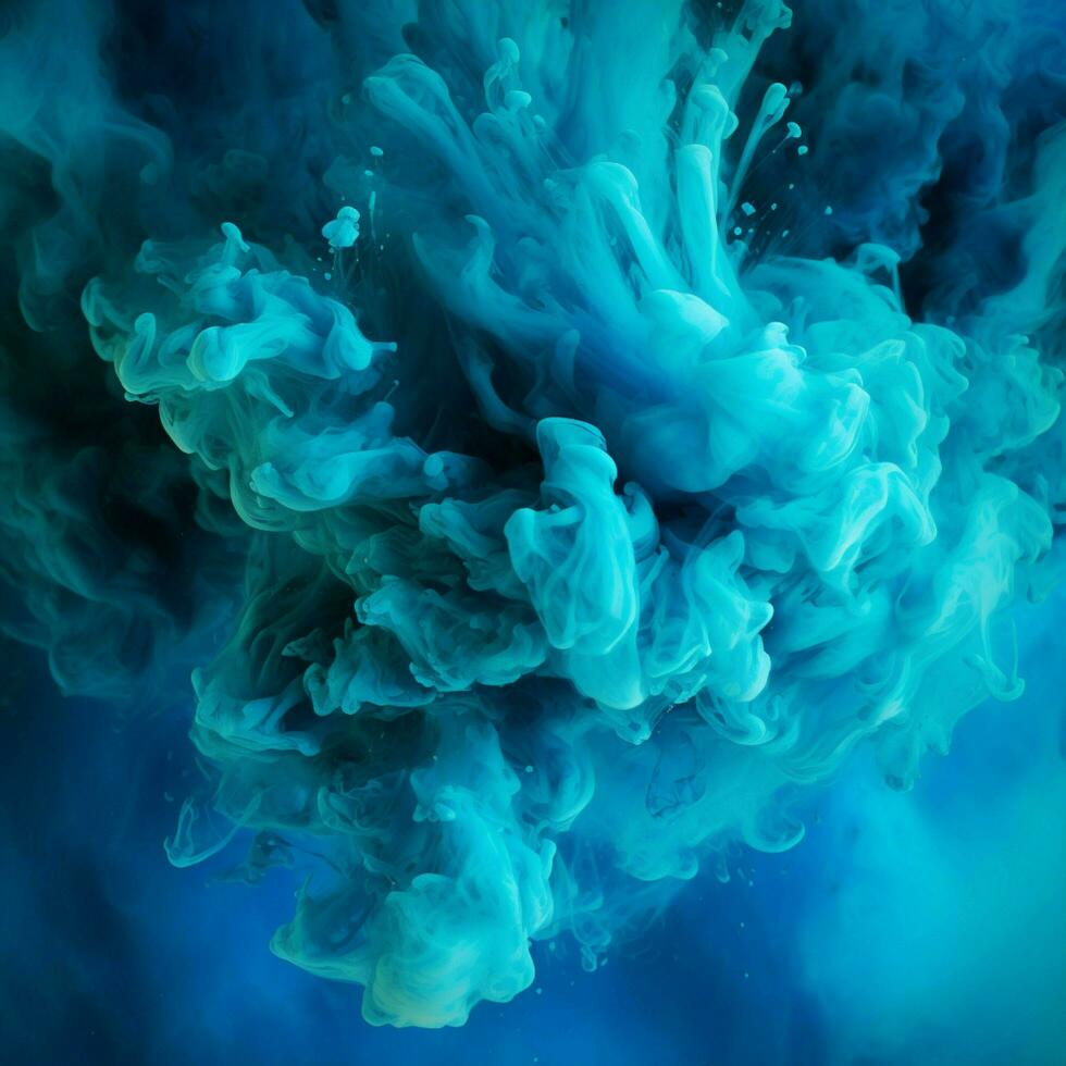 cyan color splash photo