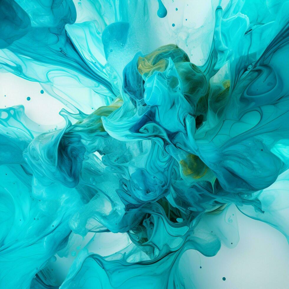 cyan color splash photo