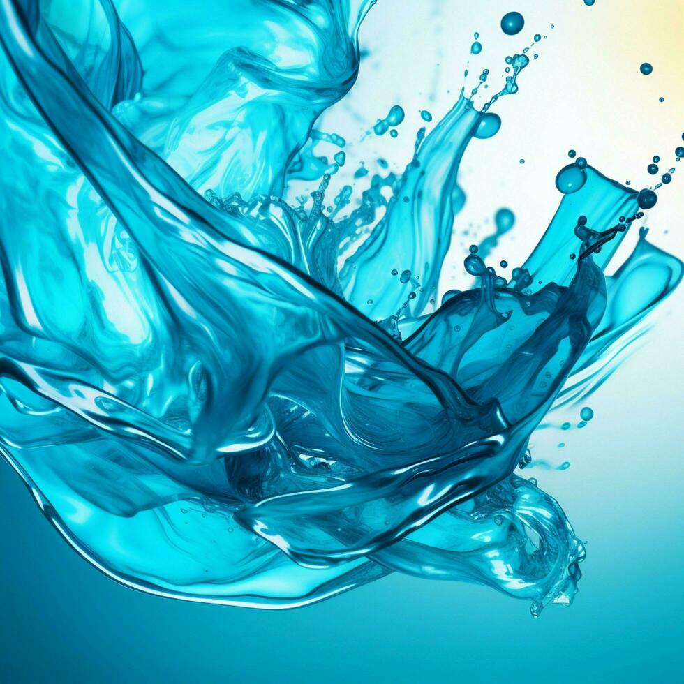 cyan color splash photo