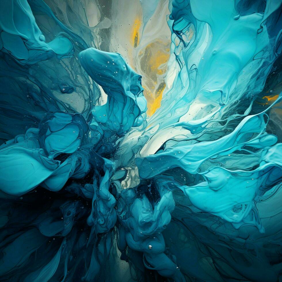 cyan color splash photo