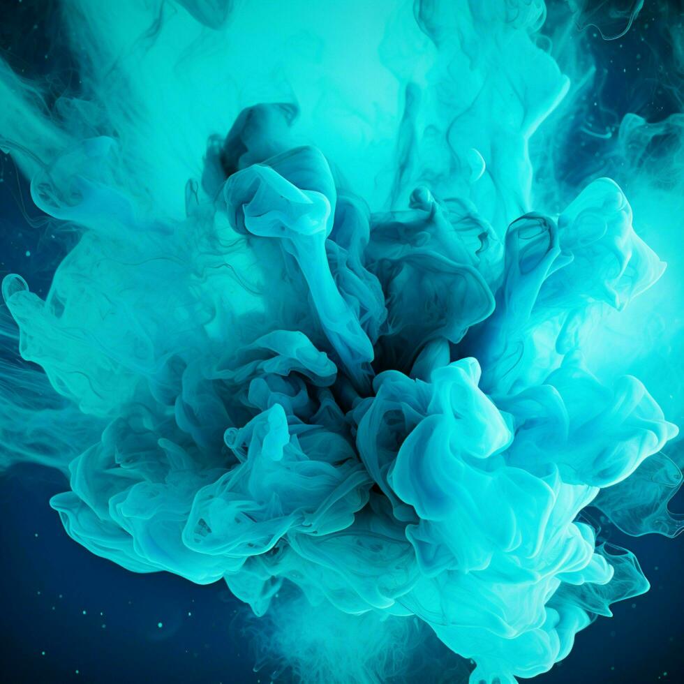 cyan color splash photo