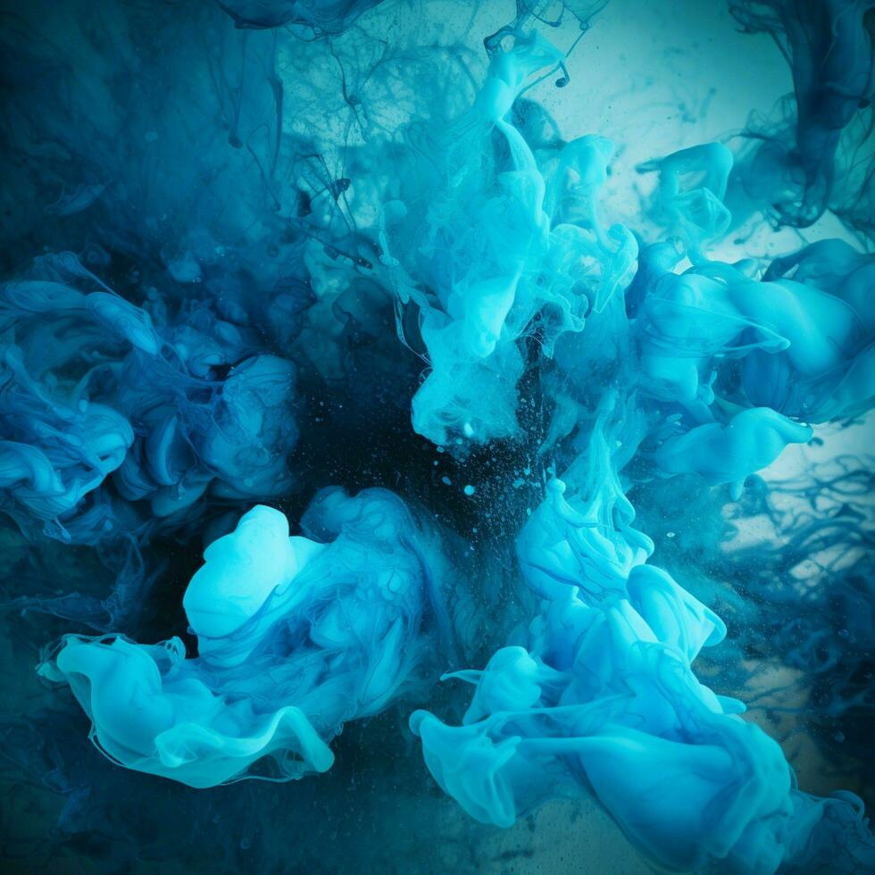 cyan color splash photo
