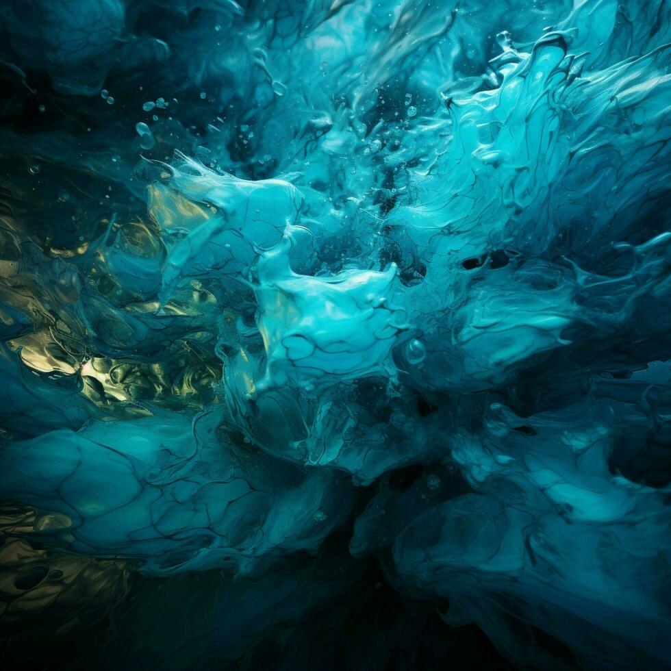 cyan color splash photo
