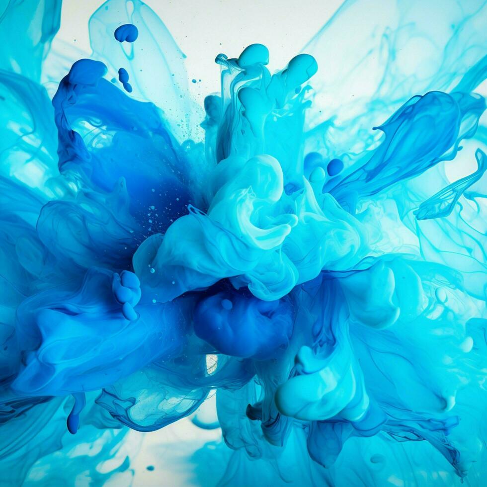 cyan color splash photo